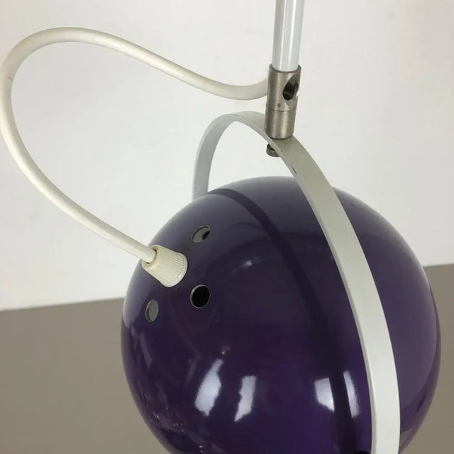 Adjustable Pop Art Hanging Light with Purple Spot in the style of Panton, Germany, 1970s For Sale - Image 9 of 13