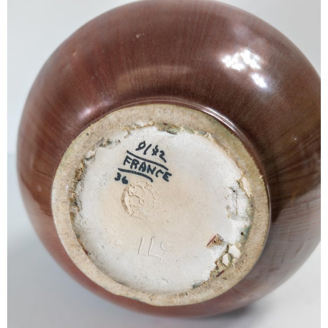 Early 20th Century French Art Nouveau Pottery Vase, Signed For Sale - Image 10 of 14