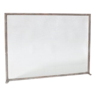 Aged Silver Dakota Fireplace Screen For Sale