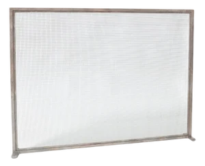 Aged Silver Dakota Fireplace Screen