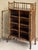 Wood English Bamboo Bookcase Cabinet With Gallery Top and Two Glazed Doors For Sale - Image 7 of 18