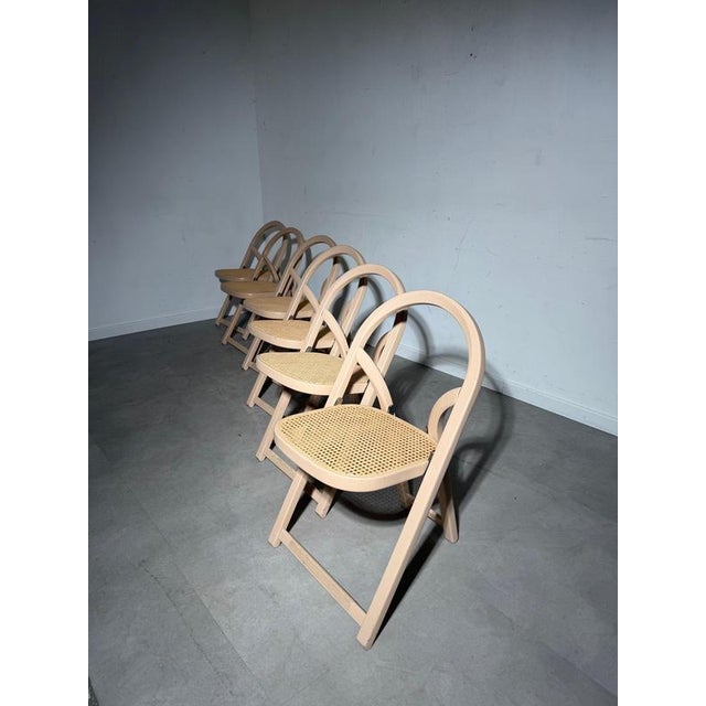 Vintage Foldable Arca Chairs by Gigi Sabadin for Crassevig, Set of 6 For Sale - Image 6 of 6