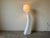 Amazing Postmodern sculptural curved plaster floor lamp by Sunset Lamp. C,1980's. The lamp was painted in white matte...