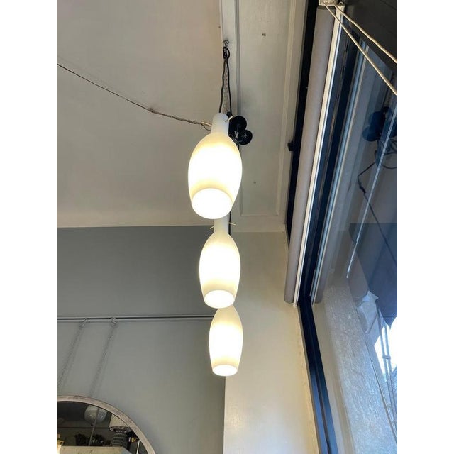1960s Vintage Murano Glass Pendant Lights, 1960s, Set of 3 For Sale - Image 5 of 10