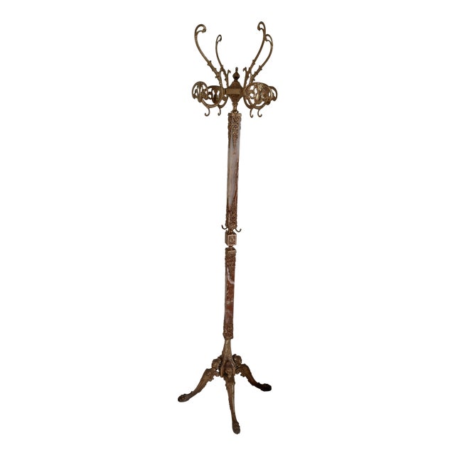 Onyx and Gilded Coat Hanger, 1980s For Sale