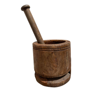 Mozambique Large Wooden Mortar and Pestle, Late 19th Century