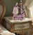 Large Mid-Century D. Poloniato Capodimonte Porcelain Table Lamp Courting Couple Harp For Sale - Image 10 of 18