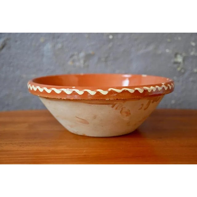 Ceramic Large Vintage Terracotta Bowl For Sale - Image 7 of 7