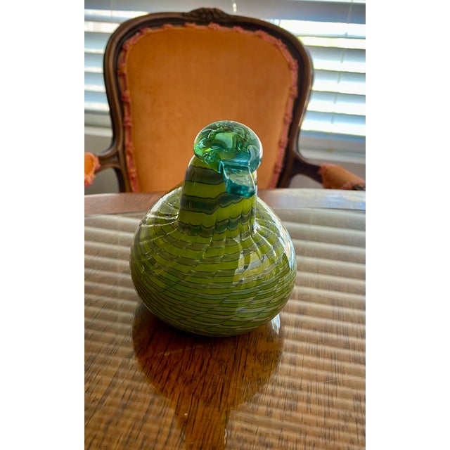 Oiva Toikka Oiva Toikka Iittala Teal Glass Bird For Sale - Image 4 of 10