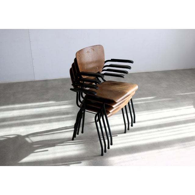 Vintage Industrial Stackable School Chair, 1960s For Sale - Image 6 of 10
