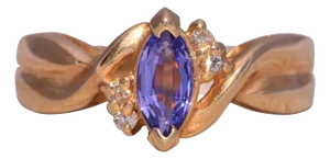The Serenade: Tanzanite and Natural Diamond Ring