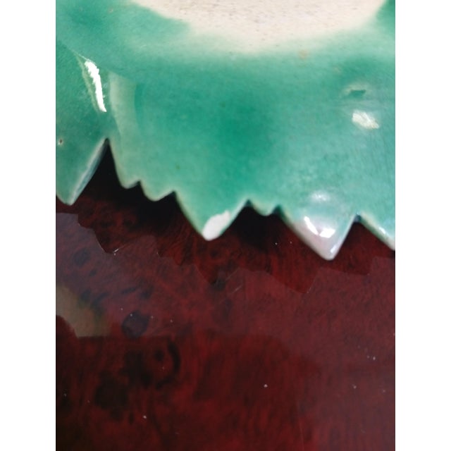 Burgundy Earthenware Vine Leaf Trinket Dish from Poulet Beaune, France, 1960s For Sale - Image 4 of 5