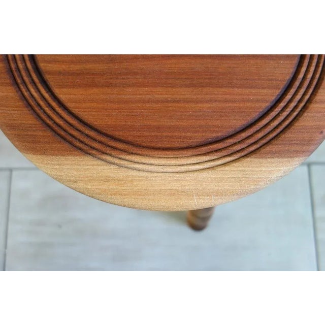 Mid-Century Modern Vintage Brutalist Tripod Stool, France, 1930s For Sale - Image 3 of 9