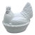 Vintage Milk Glass Hen on Nest Decorative Bowl For Sale