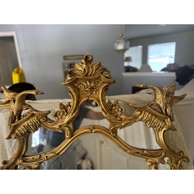 Wood Friedman Brothers Chinese Chippendale Giltwood Mirror For Sale - Image 7 of 12