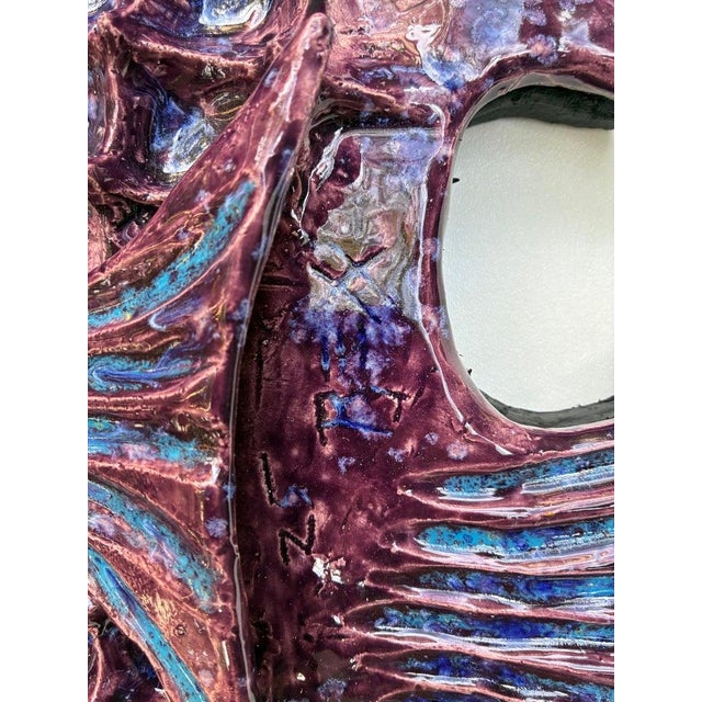 2020s Original Large Ceramic "Seahorse" Wall Sculpture by Florida Artist Rexx Fischer For Sale - Image 5 of 7