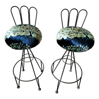 Mid-Century Stools, Spain, 1970, Set of 2 For Sale