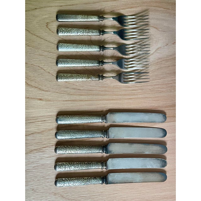 1880 Pairpoint Silver Plate Flatware Set- 10 Pieces For Sale - Image 9 of 9