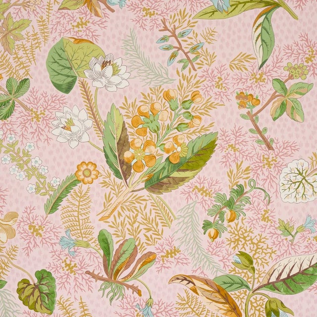 Contemporary Sample - Schumacher Blackwell Wallpaper in Blush For Sale - Image 3 of 6