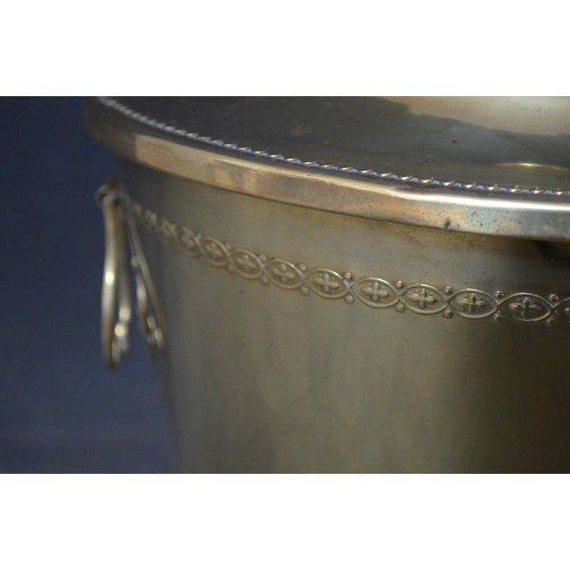 Antique Edwardian Brass Planter Coal Bucket For Sale - Image 9 of 14