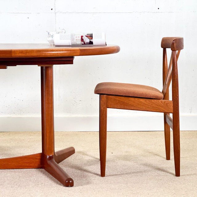 Gold Extending Dining Table by Laurits M. Larsen For Sale - Image 8 of 9