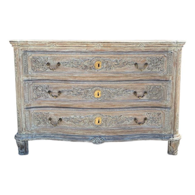 Late 18th/Early 19th Century French Carved Commode With Later Painted Finish For Sale