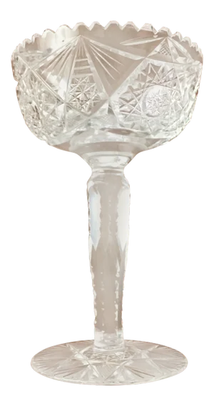 Brilliant Period Cut Crystal Glass Compote