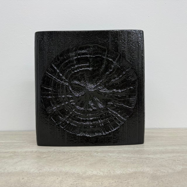 Black Ceramic Vase by Martin Freyer for Rosenthal, 1960s For Sale - Image 6 of 11