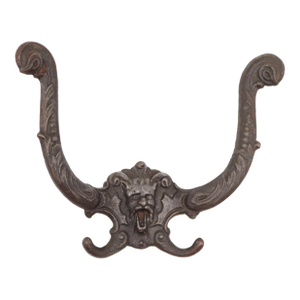 Antique Art Nouveau Figural Cast Iron Hall Tree Hook