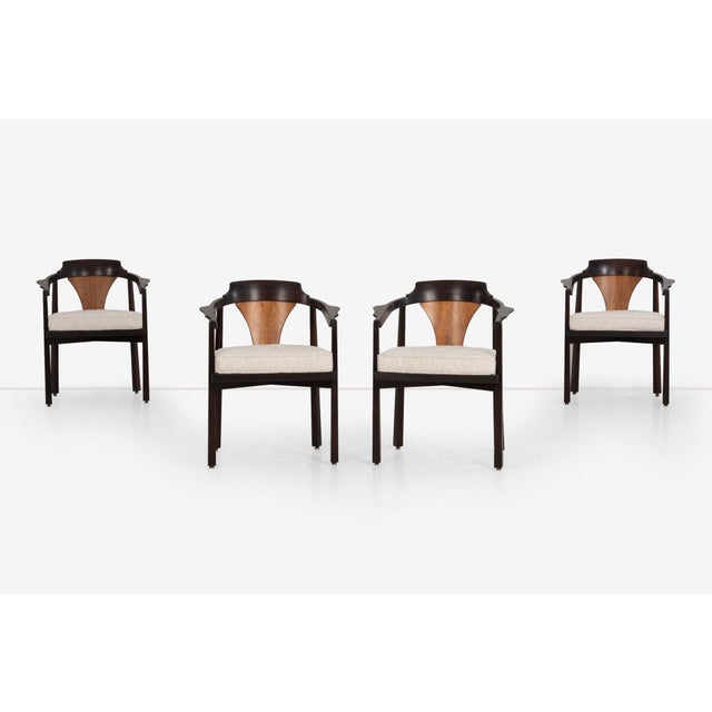 Edward Wormley for Dunbar Six Dining Chairs,Model 935 "Horseshoe Chairs" 1965c. For Sale - Image 4 of 15