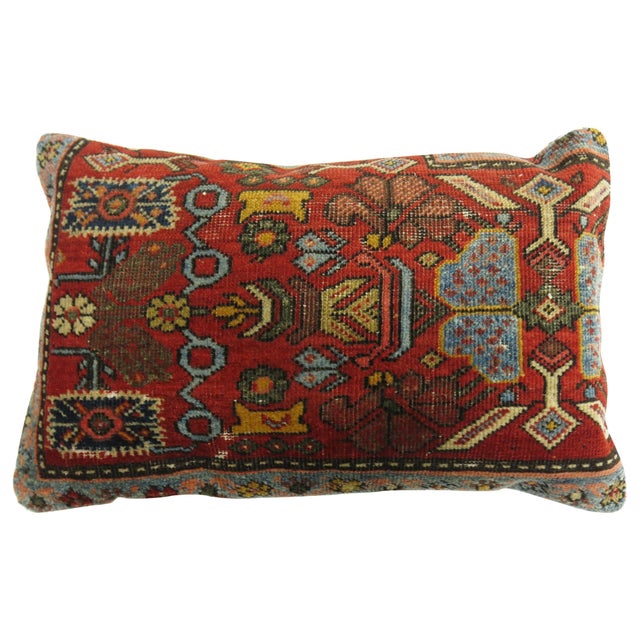 Bolster pillow made from a 19th century Persian rug. 16'' x 25''