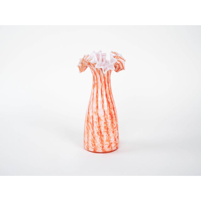 Italian Orange Vase, 1960s For Sale - Image 4 of 9