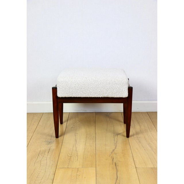 Cream Bouclé Ottoman by Edmund Homa, 1970s For Sale - Image 4 of 10