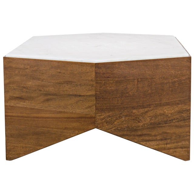 Noir NOIR Amsterdam Coffee Table in Dark Walnut in Walnut and Quartz For Sale - Image 4 of 6
