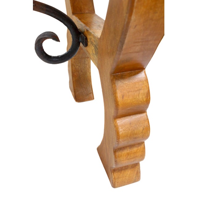 Console Table Wood and Iron For Sale - Image 6 of 10