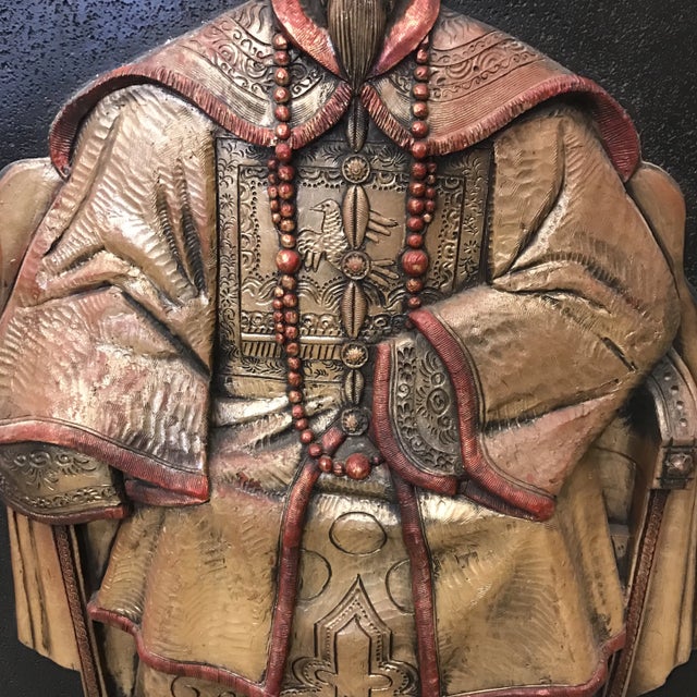 Fiberglass Three Dimensional Asian Ancestor Wall Hanging For Sale In Richmond - Image 6 of 10