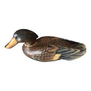 Vintage Hand-Painted Mallard Decoy For Sale