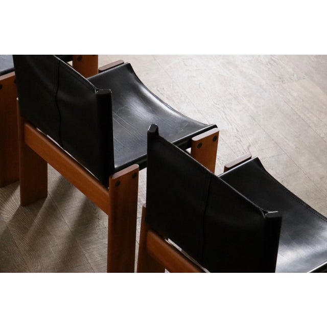 Molteni Monk Dining Chairs by Afra and Tobia Scarpa for Molteni, Italy, 1974, Set of 6 For Sale - Image 4 of 12