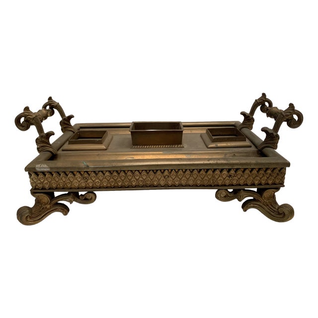 Napoleon III Style Bronze Inkwell, 20th Century For Sale