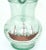 Early to Mid 20th Century hand blown glass pitcher with an artist painted ship motif. The petite size is perfect for bar...