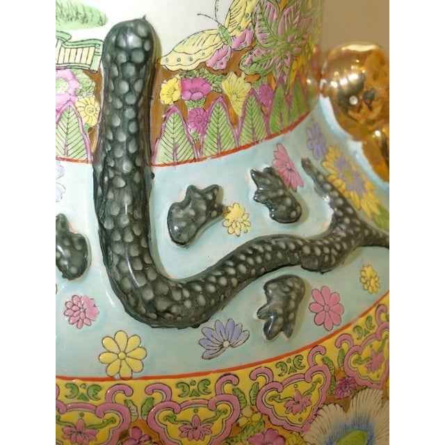 Gold Large 20th Century Vintage Porcelain and Chinese Canton Vases, 1901, Set of 2 For Sale - Image 8 of 18