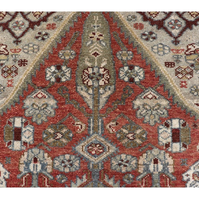 Early 20th Century Antique Persian Hamadan Rug With Rich Geometric Motifs 3'3 X 6'0 For Sale - Image 5 of 12