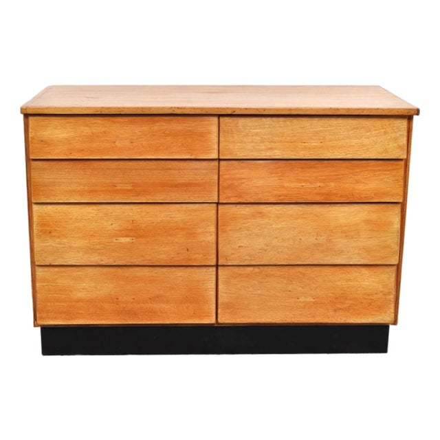 Vintage Chest of Drawers in Beech, 1950s For Sale