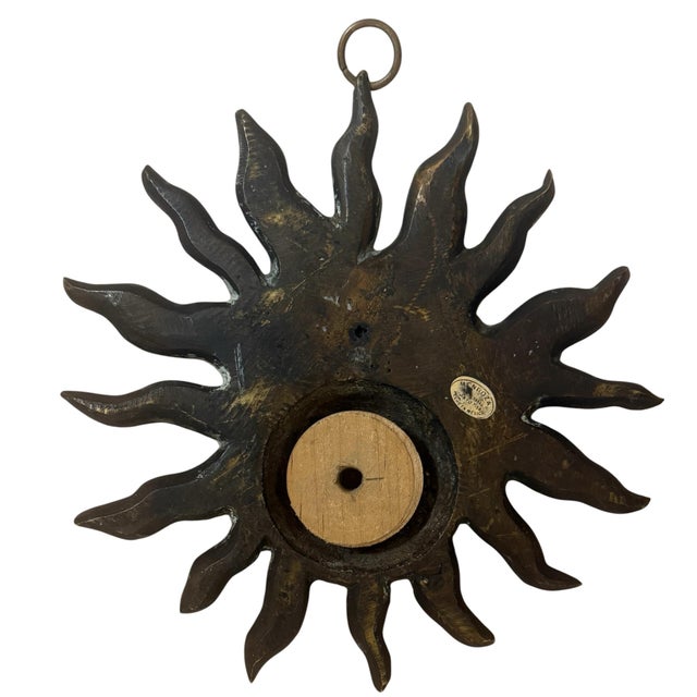 Pepe Mendoza Pepe Mendoza Bronze Sun Inlaid Wall Hanging For Sale - Image 4 of 9