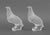 Set of Four Lalique Crystal "Perdix" [Partridge] Sculptures, all marked "Lalique France" to undersides. Tallest: 7.25" H x...