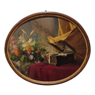 Still Life, Oil on Canvas, 1850s For Sale