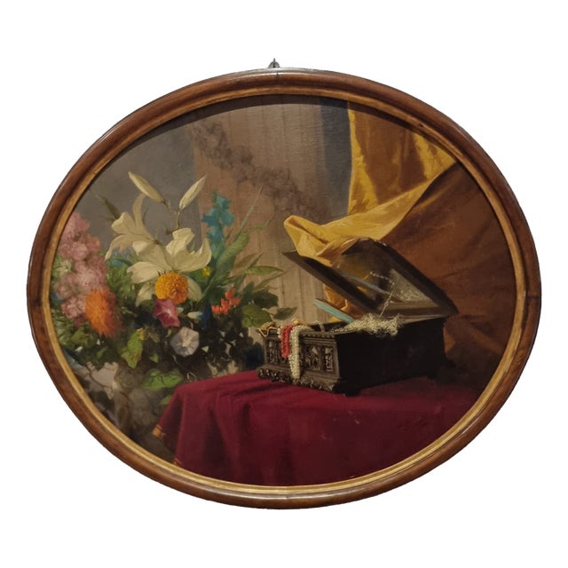 Still Life, Oil on Canvas, 1850s For Sale