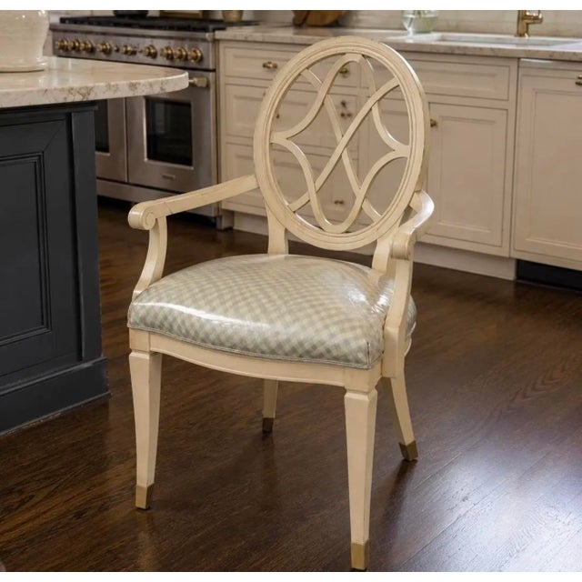 Century Furniture Vintage Century Furniture Hand-Carved Dining Chairs - Set of 8 - Solid Wood For Sale - Image 4 of 5