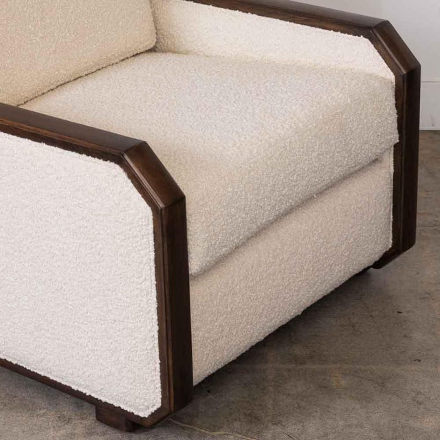 Mid 20th Century French Art Deco Wood and Upholstered Chair For Sale - Image 9 of 13