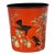 1950s Weibro Black Bird Metal Trashcan For Sale